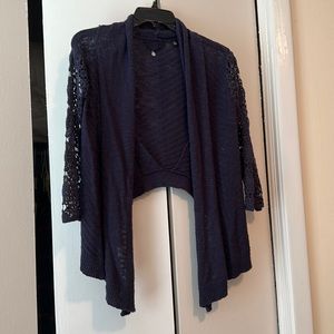 Asymmetrical cardigan by knitted and knotted (Anthropologie)